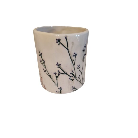 Anthropologie Dagny Monogram Initial Letter A Floral Ceramic Coffee Cup Mug - Picture 3 of 4